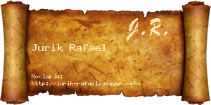 Jurik Rafael névjegykártya